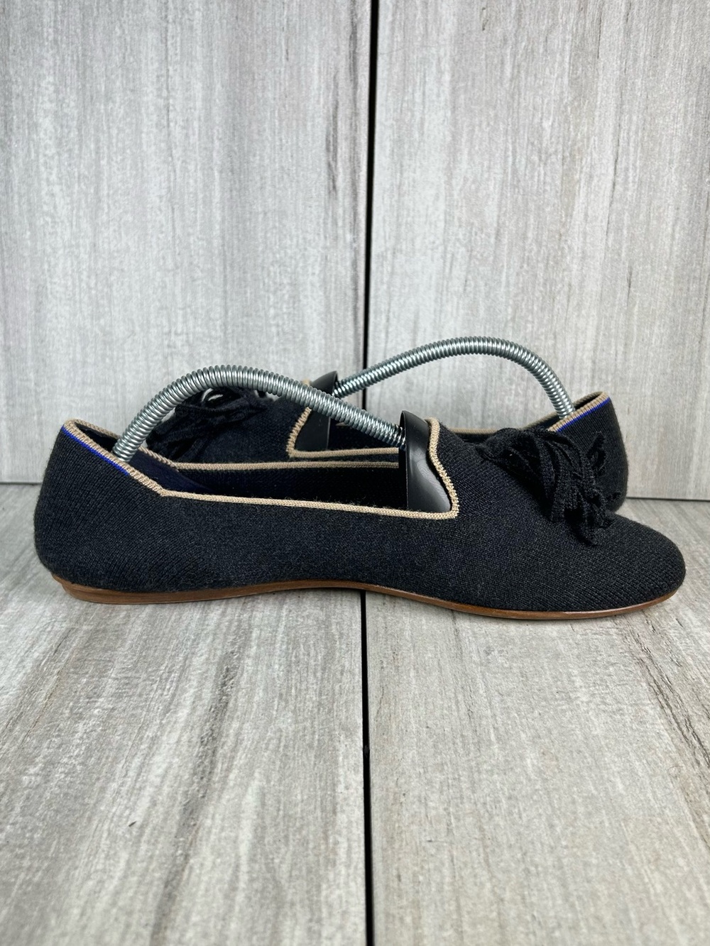 Rothy’s Charcoal Merino Wool Tassel Ballet Loafer Casual Shoe Women’s Size 10.5 - Picture 3 of 11